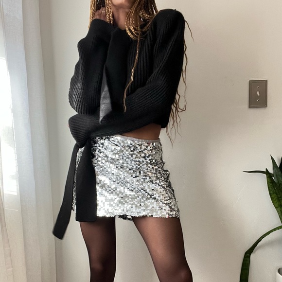 Zara Sequins Mini Skirt - Picture 6 of 10